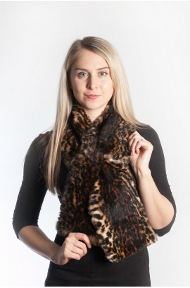 Rex fur scarf - spotted